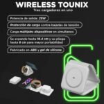 CARGADOR WIRELESS QI XAEA 3 EN 1 MODS-724 TOUNIX WHITE - Imagen 4