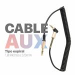 CABLE AUXILIAR JACK 3.5MM 1.8M XAEA SPIRAL MOD69 BLACK - Imagen 3