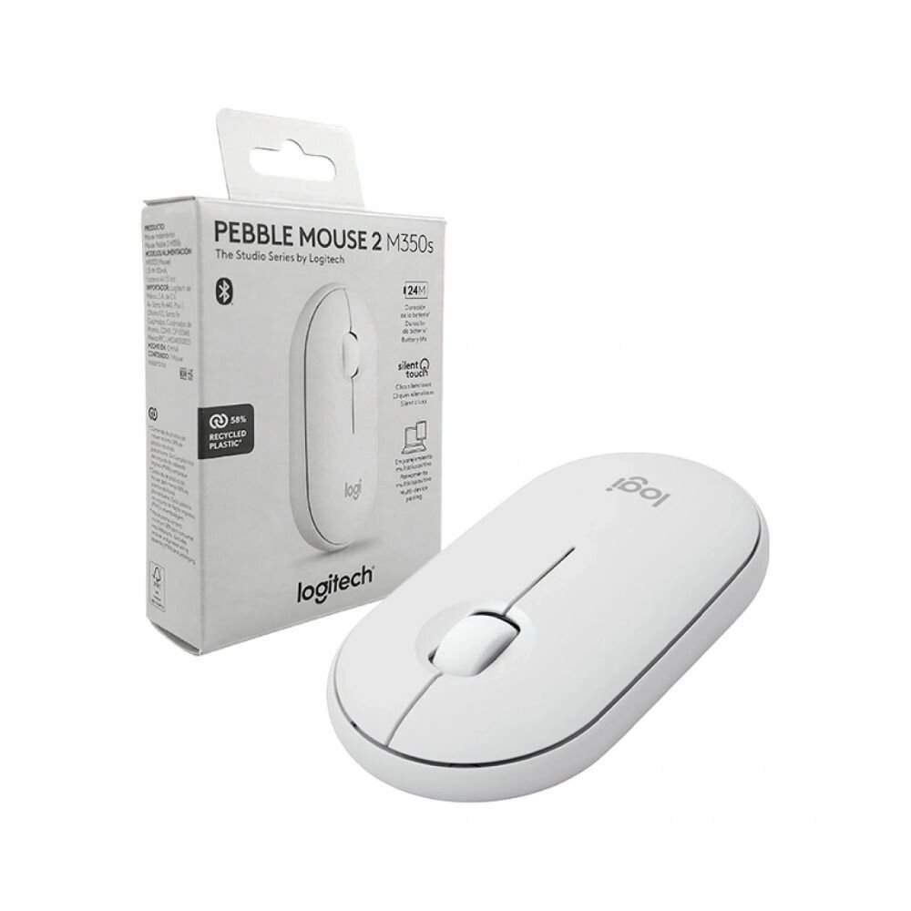 MOUSE INALAMBRICO LOGITECH M350s PEBBLE 2 WHITE MOUSE INALAMBRICO LOGITECH M350s PEBBLE 2 WHITE - Imagen 1