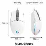 MOUSE GAMER LOGITECH G203 USB WHITE - Imagen 5