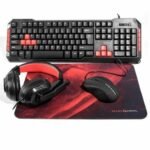 COMBO TECLADO MOUSE MOUSEPAD AURICULAR MARSGAMING ULTRABASS MRCP1