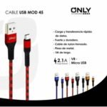 CABLE MICRO USB ONLY FLEX V8 MOD121-FLEX BLACK - Imagen 3