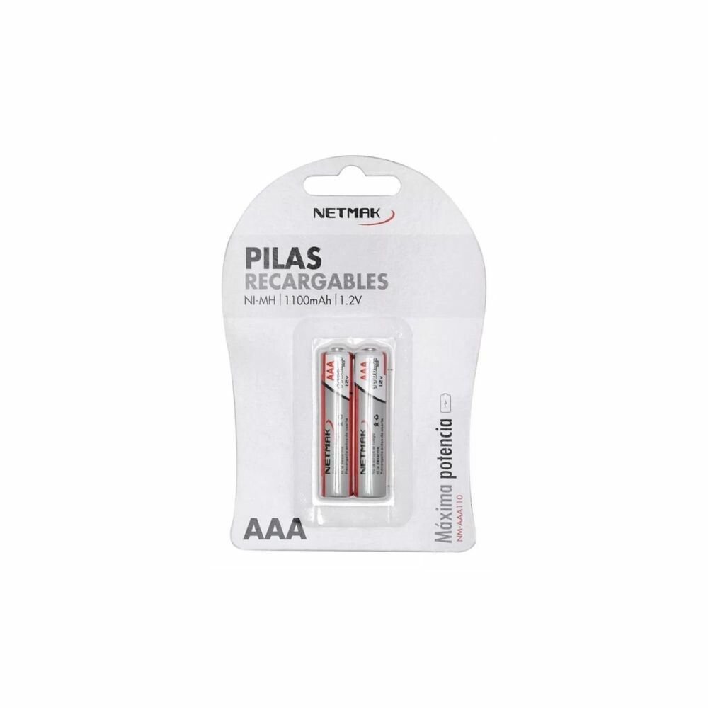 PILAS AAA RECARGABLE NETMAK NI-MH 1100MHA NM-AAA110 PILAS AAA RECARGABLE NETMAK NI-MH 1100MHA NM-AAA110 - Imagen 1
