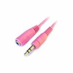 CABLE MOW! EXTENSOR AUX 3.5 HEMBRA A 3.5 MACHO COLOR ROSA