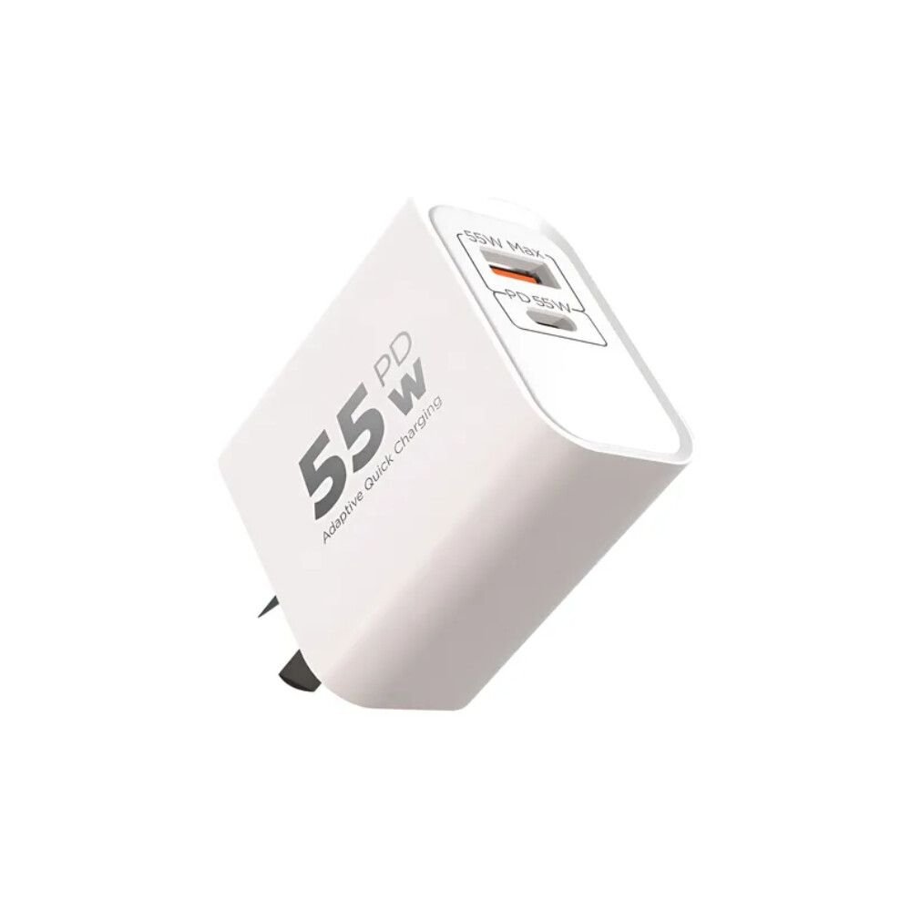 CARGADOR CELULAR XAEA HYPER USB-C 55W-PD WHITE CARGADOR CELULAR XAEA HYPER USB-C 55W-PD WHITE - Imagen 1