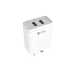 CARGADOR CELULAR LETS STARK CABLE MICRO USB + 2 USB 4.4A WHITE