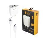 CARGADOR CELULAR LETS STARK CABLE MICRO USB + 2 USB 4.4A WHITE - Imagen 2