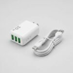 CARGADOR CELULAR XAEA MOD600 CABLE USB-C + X2 USB-A 30W - Imagen 4
