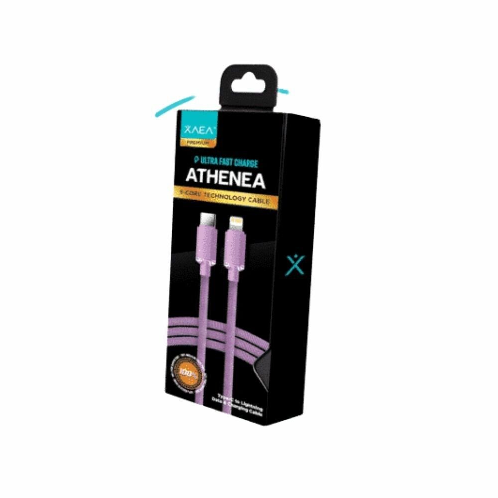 CABLE USB-C A LIGHTNING XAEA ATHENEA MALLADO 1M MODX-098 LILA CABLE USB-C A LIGHTNING XAEA ATHENEA MALLADO 1M MODX-098 LILA - Imagen 1