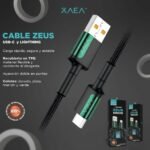 CABLE USB-C XAEA ZEUS MODX-103 BLACK/SILVER - Imagen 2