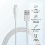 CABLE USB-C A USB-A FAST CHARGE 2M MOD13255 - Imagen 3