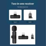 MICROFONO CORBATERO WIRELESS ONLY USB-C K8 MODS-890 - Imagen 2