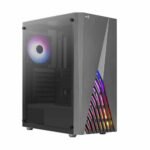 GABINETE AEROCOOL DELTA (MID TOWER) BLACK - Imagen 2