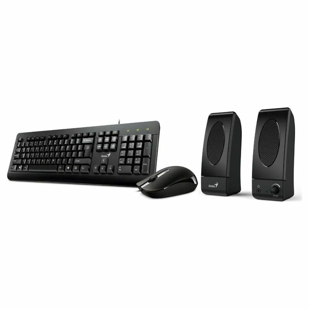 KIT TECLADO MOUSE Y PARLANTE GENIUS KMS-U130 KIT TECLADO MOUSE Y PARLANTE GENIUS KMS-U130 - Imagen 1