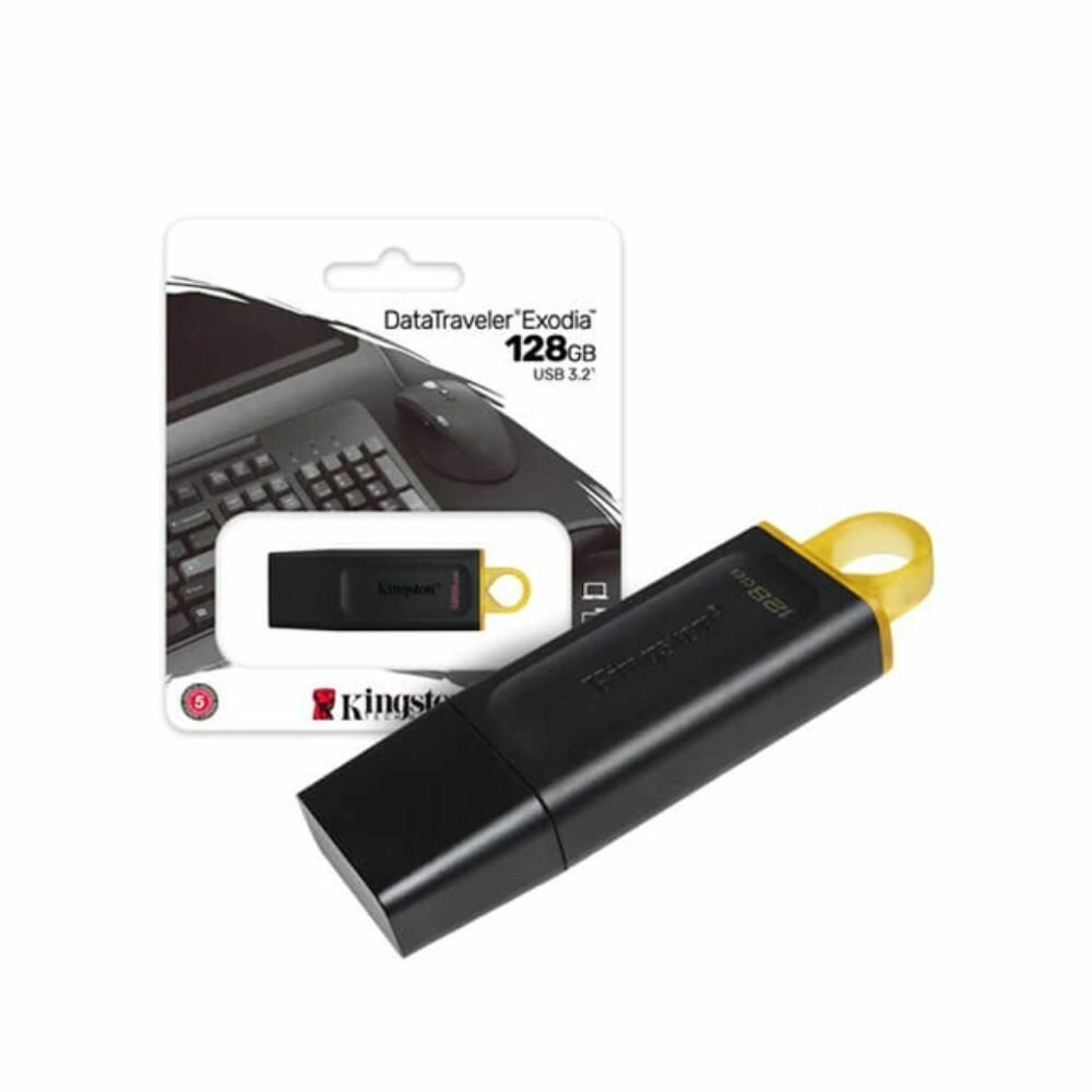 PENDRIVE 128GB KINGSTON DT EXODIA USB 3.2 BLACK PENDRIVE 128GB KINGSTON DT EXODIA USB 3.2 BLACK - Imagen 1