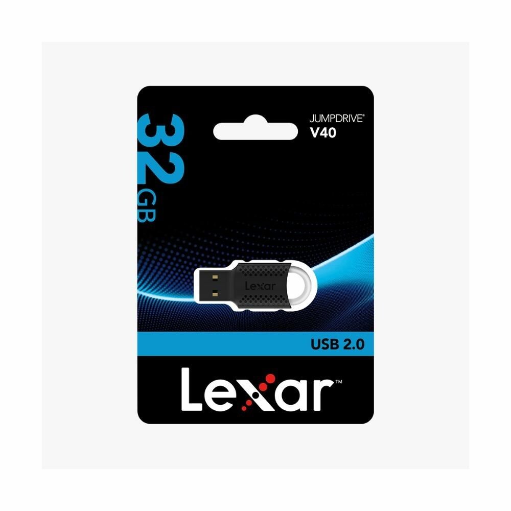 PENDRIVE 32GB LEXAR JUMPDRIVE V40 USB 2.0 PENDRIVE 32GB LEXAR JUMPDRIVE V40 USB 2.0 - Imagen 1