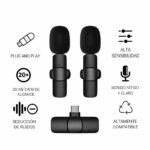 MICROFONO CORBATERO WIRELESS ONLY DUAL USB-C K9 MODS-891 - Imagen 2