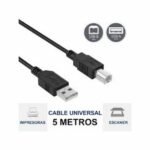 CABLE IMPRESORA USB 2.0 GLOBAL 5M CABLEUSBB-AB5MB - Imagen 3