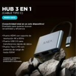 HUB USB-C XAEA 3 EN 1 (USB-C + USB + HDMI) MODX-0013 - Imagen 3