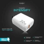 CARGADOR CELULAR XAEA INTENSIFY USB-A + USB-C 30W - Imagen 2