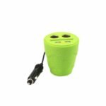 CARGADOR CELULAR AUTO 12V D-24 PUERTOS 12V + X2 USB-A