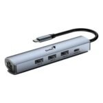 HUB USB-C GENIUS X3 USB-A 3.0 + X1 USB-C 3.0 + RJ45 UH-545 - Imagen 2