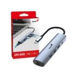 HUB USB-C GENIUS X3 USB-A 3.0 + X1 USB-C 3.0 + RJ45 UH-545