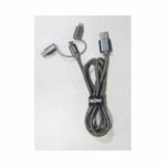 CABLE MOW! 3 EN 1 LIGHTNING + MICRO USB + USB-C 1M GREY - Imagen 2