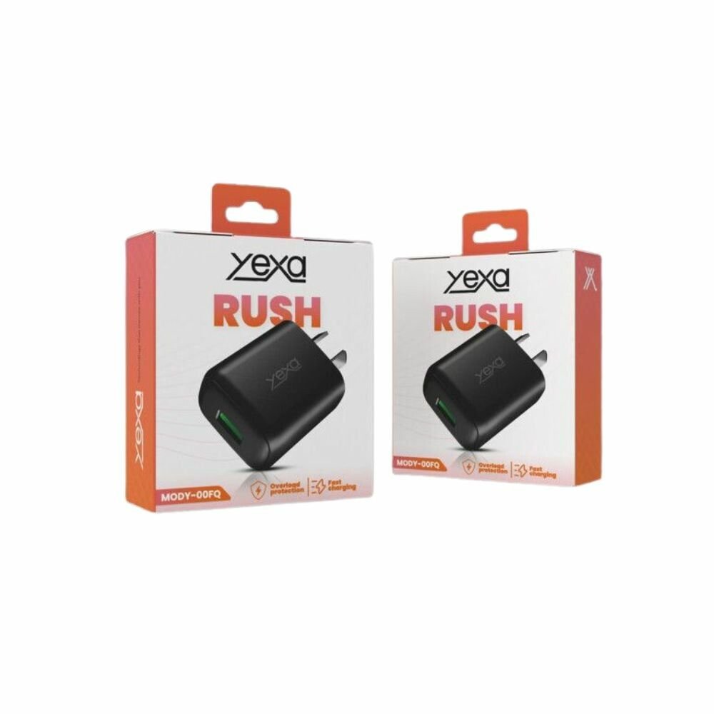 CARGADOR CELULAR YEXA RUSH 4.8A MOD-430 BLACK CARGADOR CELULAR YEXA RUSH 4.8A MOD-430 BLACK - Imagen 1