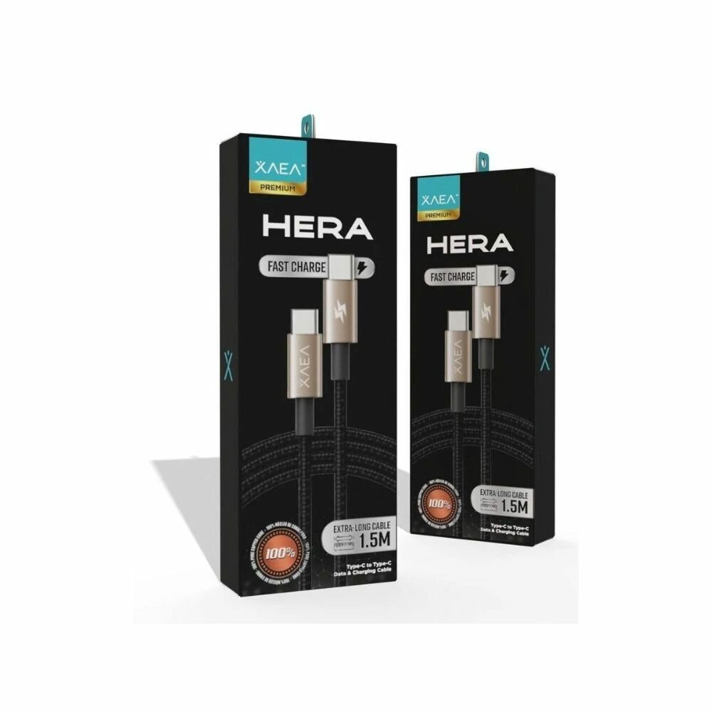 CABLE USB-C A USB-C XAEA HERA MALLADO 1.5M MODX-105 GOLD CABLE USB-C A USB-C XAEA HERA MALLADO 1.5M MODX-105 GOLD - Imagen 1