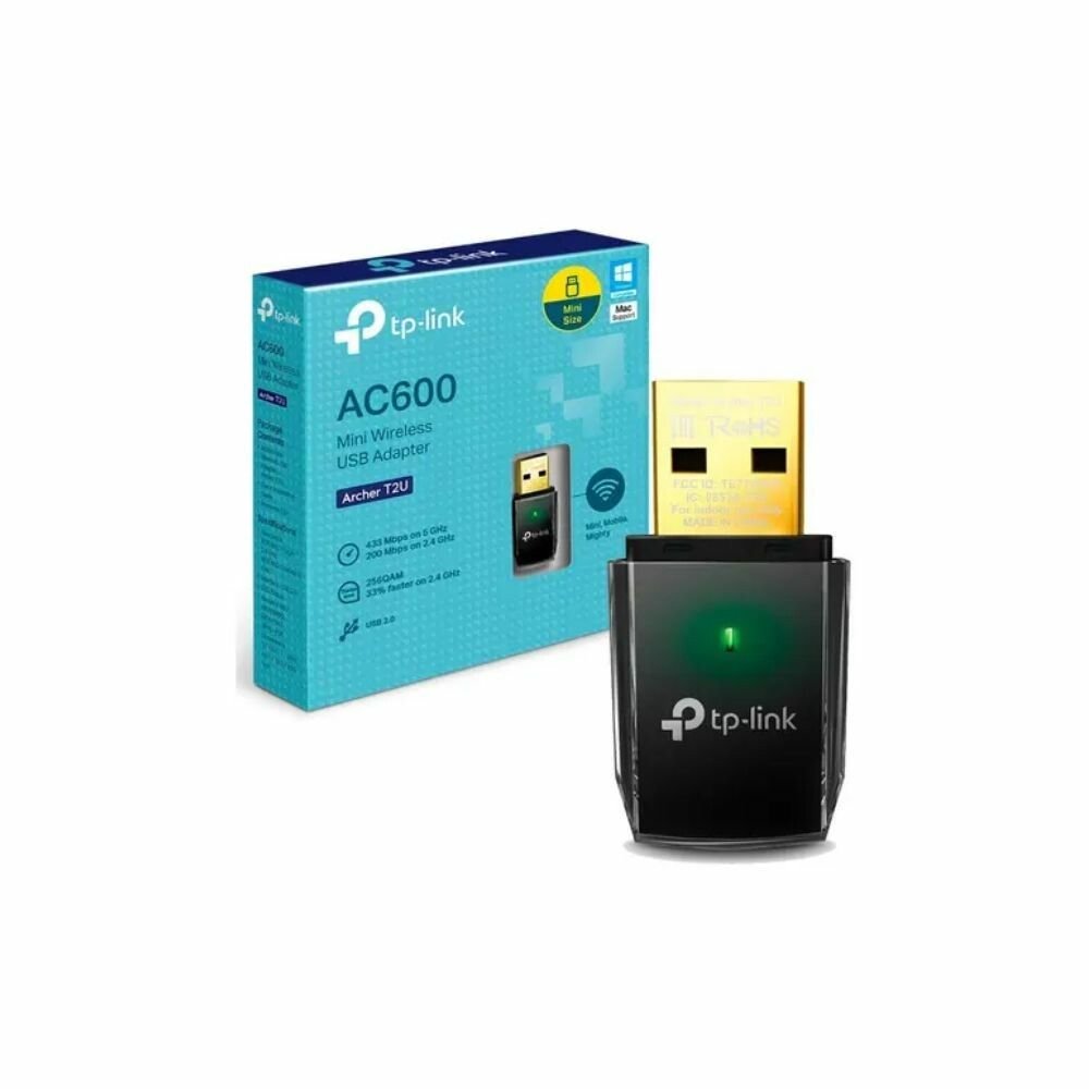 RECEPTOR USB WIFI TP-LINK ARCHER T2U NANO DUAL BAND AC600 RECEPTOR USB WIFI TP-LINK ARCHER T2U NANO DUAL BAND AC600 - Imagen 1