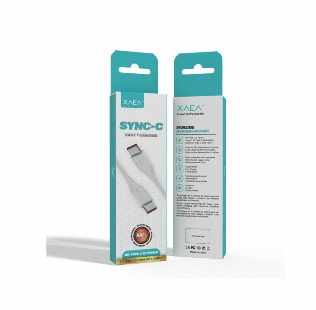 CABLE USB-C A USB-C YEXA SYNC-C MOD3034 WHITE CABLE USB-C A USB-C YEXA SYNC-C MOD3034 WHITE
