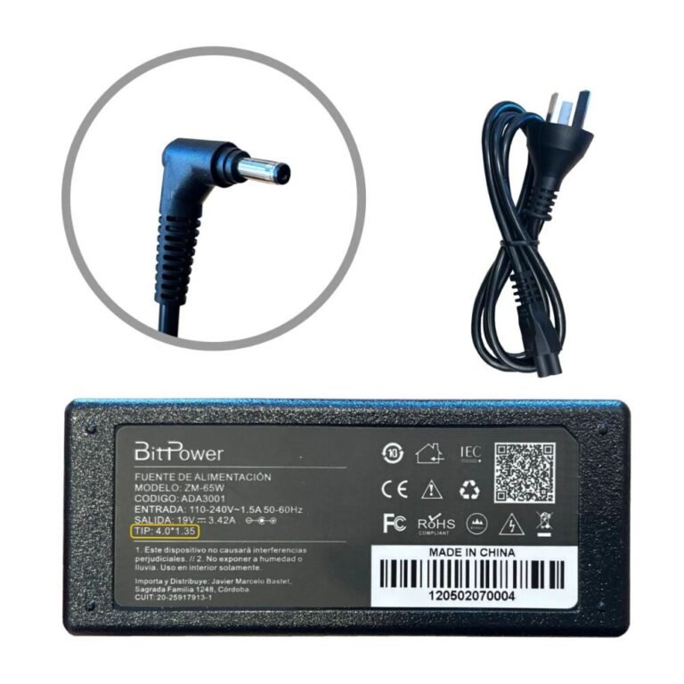 CARGADOR BITPOWER PIN ASUS FINO 19V 3.42A