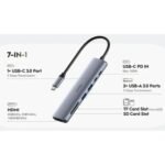 HUB USB-C CUDY X2 USB-A 3.0 + X1 USB-C 100PD + X1 USB-C + SDXC + HDMI - Imagen 3