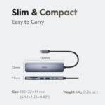 HUB USB-C CUDY X2 USB-A 3.0 + X1 USB-C 100PD + X1 USB-C + SDXC + HDMI - Imagen 2