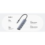 HUB USB-C CUDY X1 USB-A 3.2 + X2 USB-A 2.0 + X1 USB-C 100PD + HDMI - Imagen 3