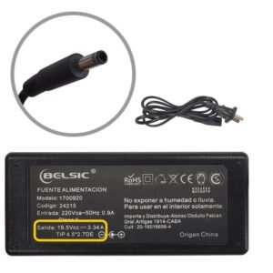 CARGADOR BELSIC PIN DELL PIN FINO 19.5V 3.34A